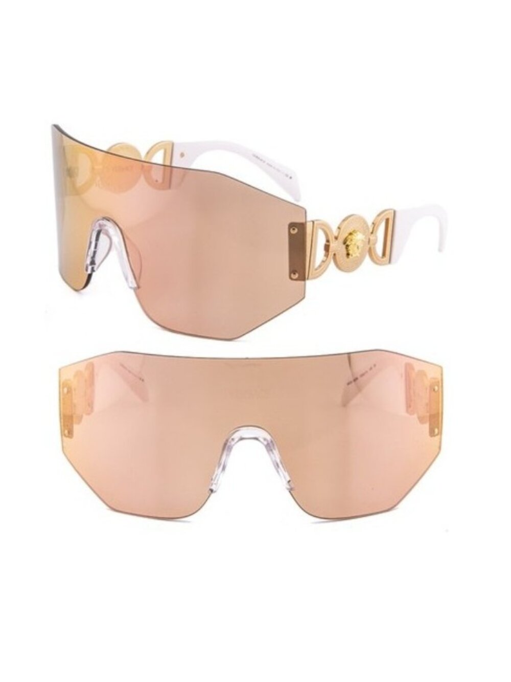 NEW UNISEX GOLD SHIELD VE2258 10027J SUNGLASSES VERSACE VE2258 1002/7J VERSACE